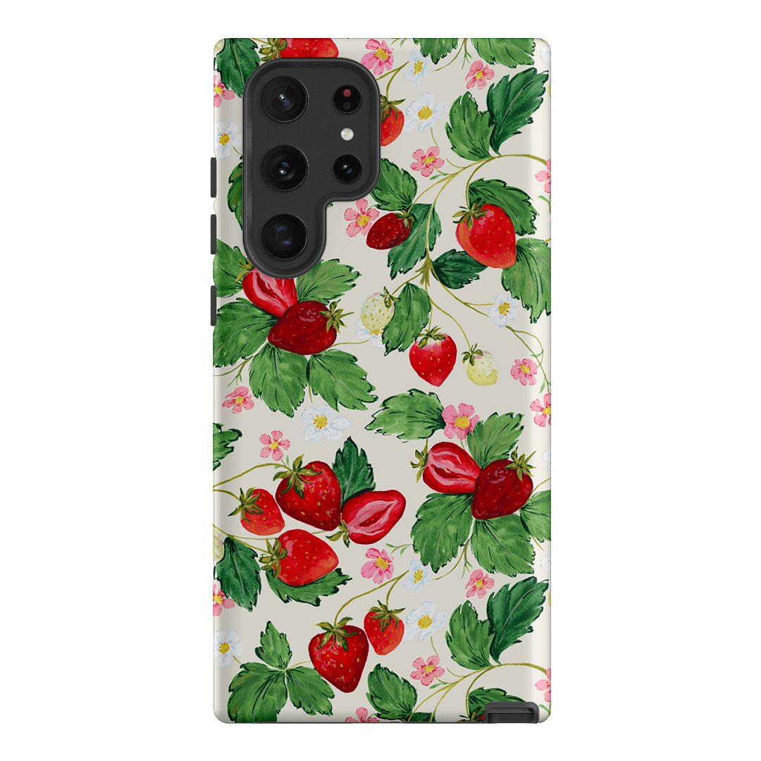 Strawberry Patch Printed Phone Cases Samsung Galaxy S22 Ultra / Armoured by Ellie Mae - The Dairy