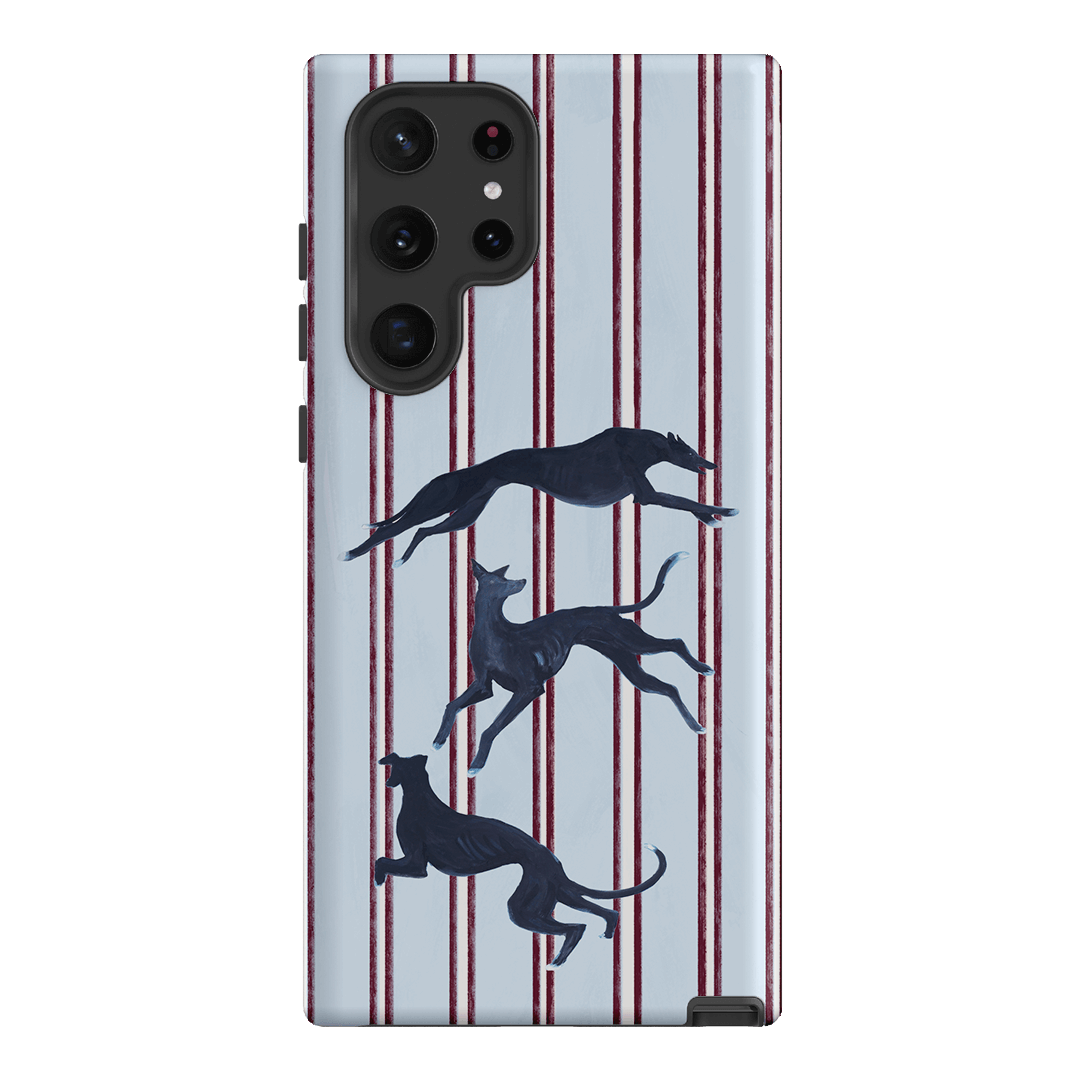 Stripey Hounds Printed Phone Cases Samsung Galaxy S22 Ultra / Armoured by Lisa Hu - The Dairy