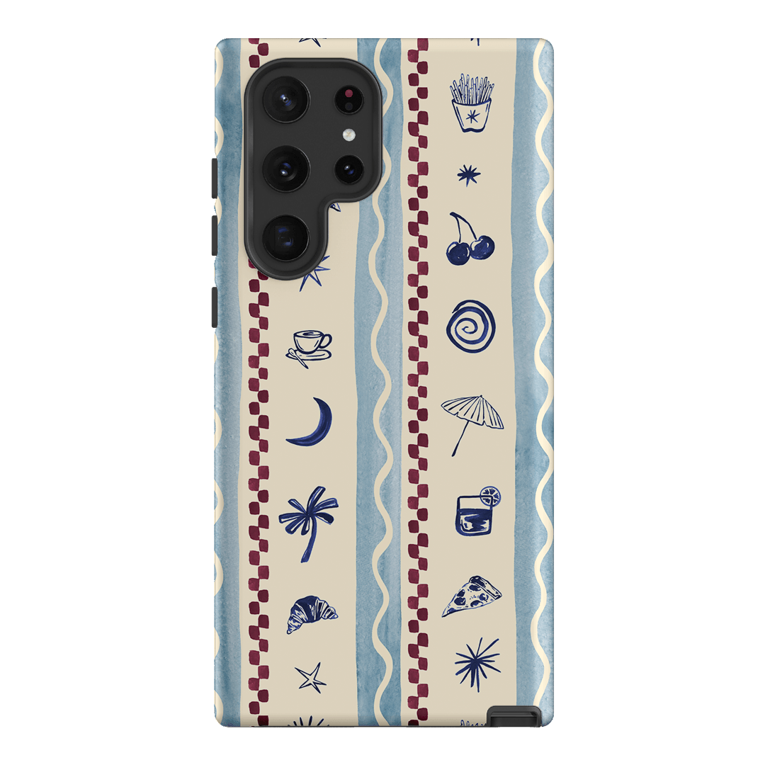 Summer Snacks Blue Printed Phone Cases Samsung Galaxy S22 Ultra / Armoured by Charlie Taylor - The Dairy