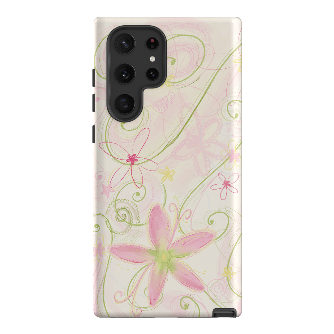 Swirl Pink Printed Phone Cases Samsung Galaxy S22 Ultra / Armoured by Kayla Carr - The Dairy