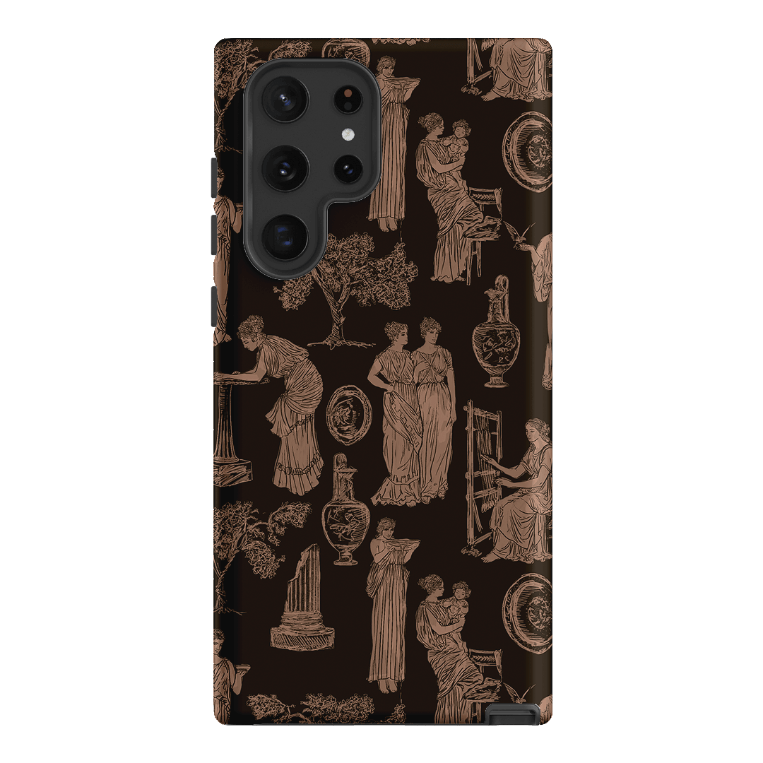 Symposium Burnt Umber Printed Phone Cases Samsung Galaxy S22 Ultra / Armoured by Veronica Tucker - The Dairy