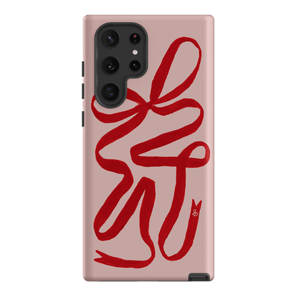 Valentine Ribbon Printed Phone Cases Samsung Galaxy S22 Ultra / Armoured by Jasmine Dowling - The Dairy