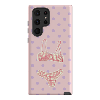 Vintage Gingham Printed Phone Cases Samsung Galaxy S22 Ultra / Armoured by Kayla Carr - The Dairy
