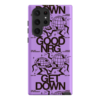 Good Energy in Purple Printed Phone Cases Samsung Galaxy S22 Ultra / Armoured by After Hours - The Dairy