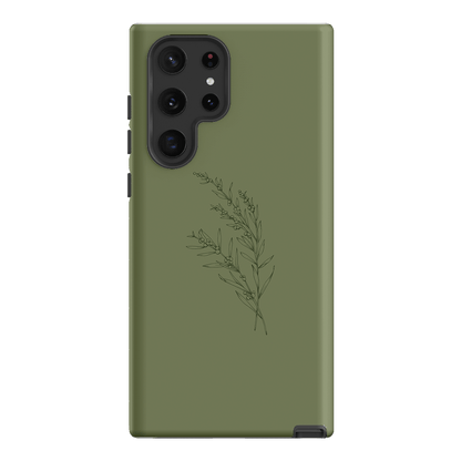 Khaki Wattle Printed Phone Cases Samsung Galaxy S22 Ultra / Armoured by Typoflora - The Dairy