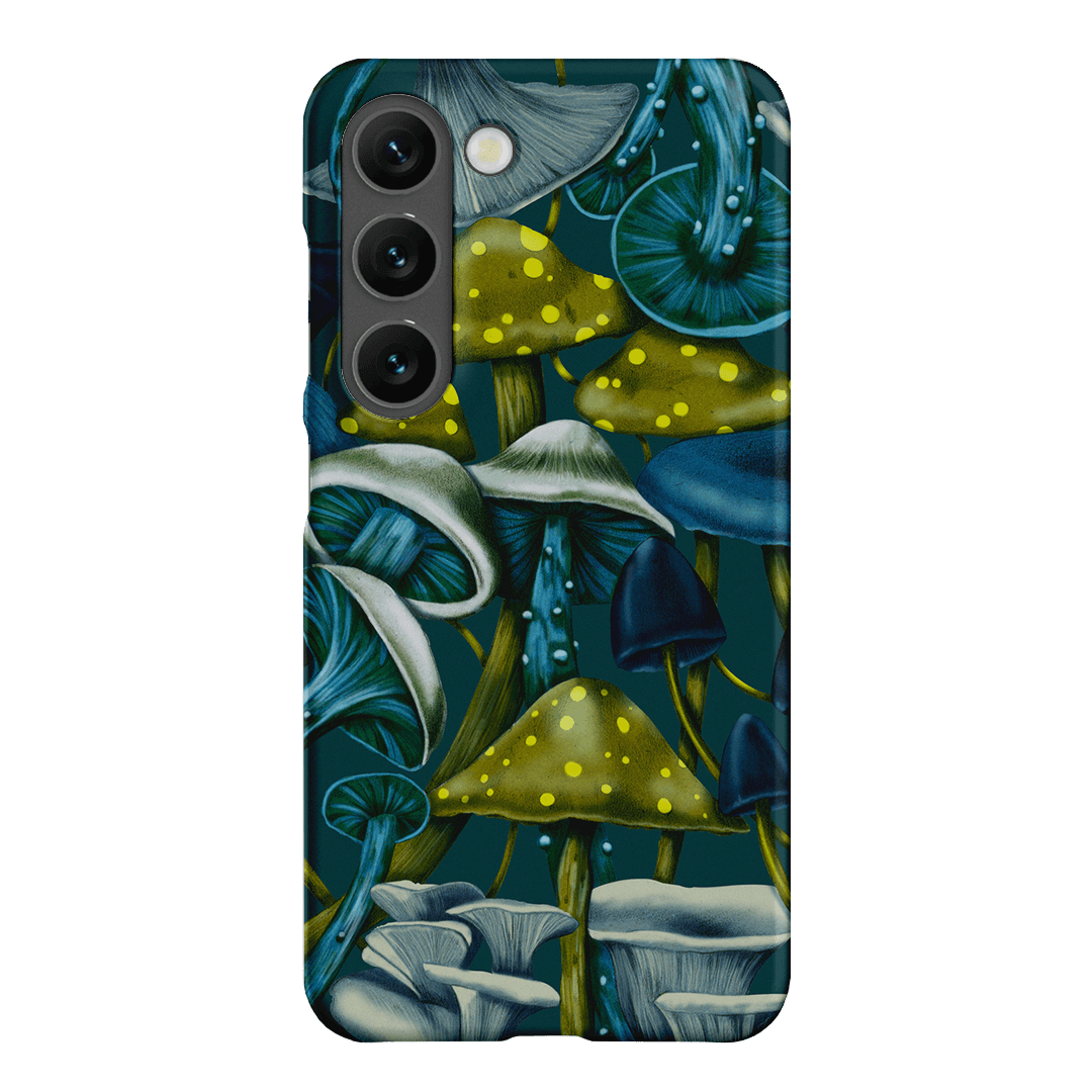 Shrooms Blue Printed Phone Cases Samsung Galaxy S23 / Snap by Kelly Thompson - The Dairy
