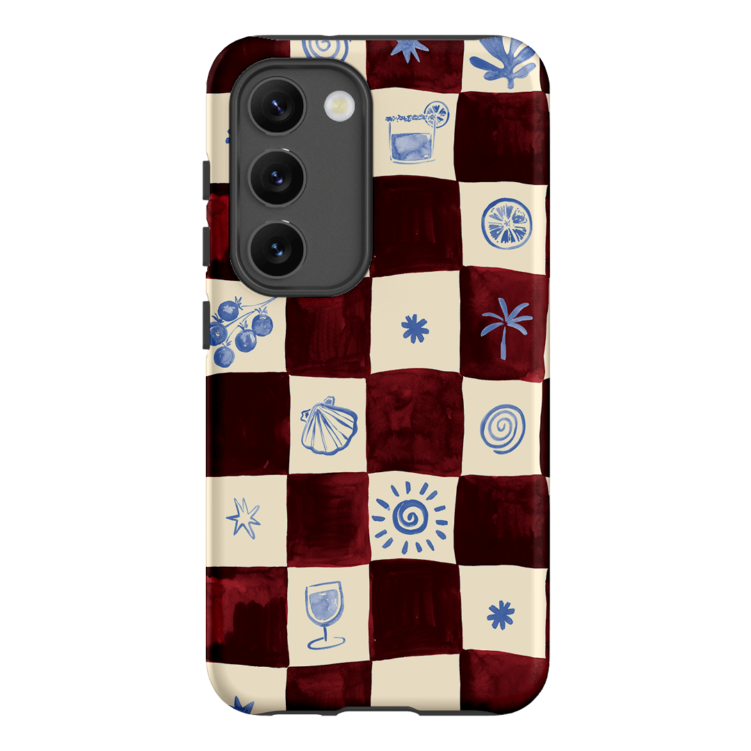 Afternoon Mezze Maroon Printed Phone Cases Samsung Galaxy S23 / Armoured by Charlie Taylor - The Dairy