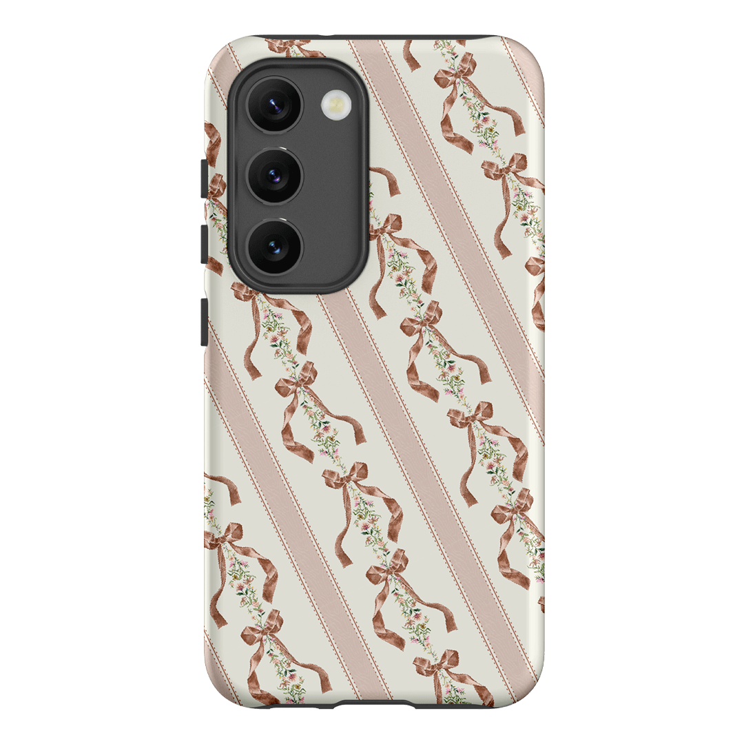 Bow Stripe Printed Phone Cases Samsung Galaxy S23 / Armoured by Veronica Tucker - The Dairy