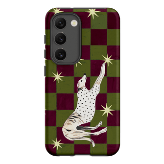 Check Greyhound Green Printed Phone Cases Samsung Galaxy S23 / Armoured by Lisa Hu - The Dairy