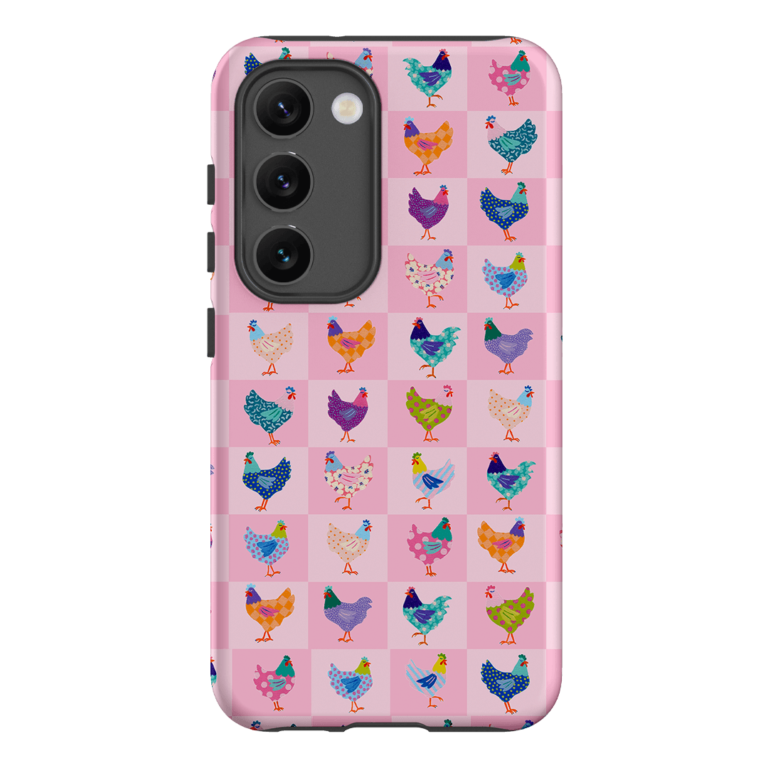 Checkered Chickens Printed Phone Cases Samsung Galaxy S23 / Armoured by Kayla Henley - The Dairy