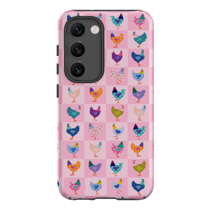 Checkered Chickens Printed Phone Cases Samsung Galaxy S23 / Armoured by Kayla Henley - The Dairy