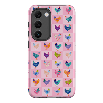 Checkered Chickens Printed Phone Cases Samsung Galaxy S23 / Armoured by Kayla Henley - The Dairy