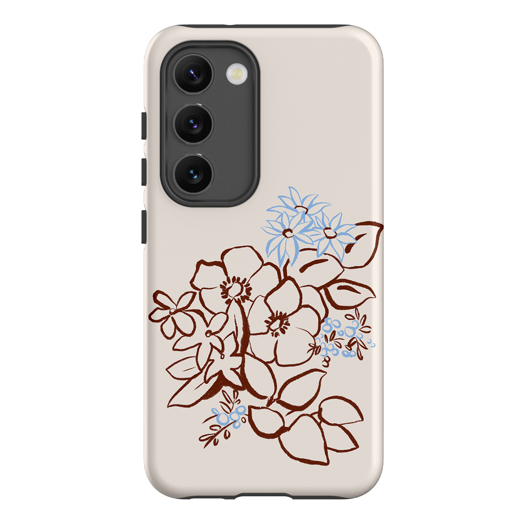 Cream Posy Printed Phone Cases Samsung Galaxy S23 / Armoured by Typoflora - The Dairy