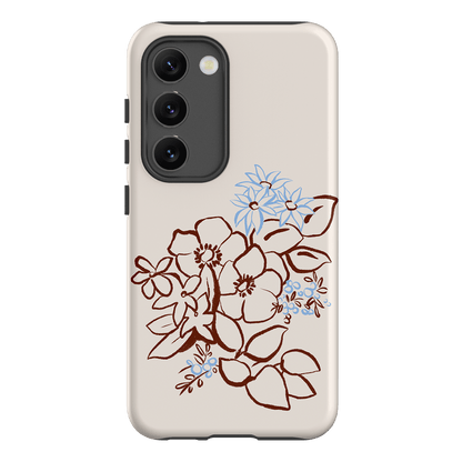 Cream Posy Printed Phone Cases Samsung Galaxy S23 / Armoured by Typoflora - The Dairy