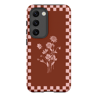 Dahlia Check Printed Phone Cases Samsung Galaxy S23 / Armoured by Typoflora - The Dairy