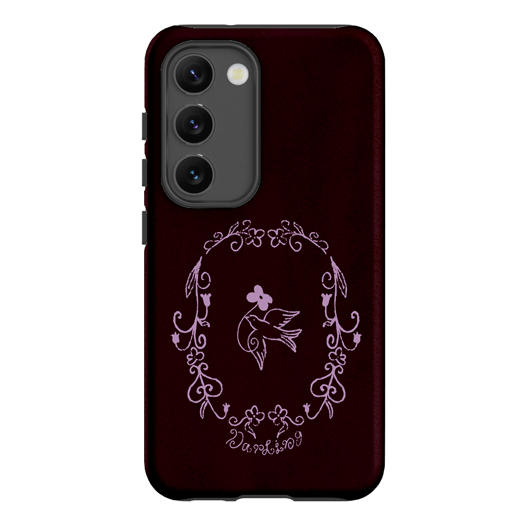 Darling Burgundy Printed Phone Cases by The Dairy - The Dairy