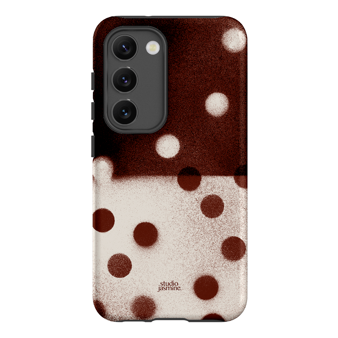 Espresso Polka Dot Printed Phone Cases Samsung Galaxy S23 / Armoured by Jasmine Dowling - The Dairy