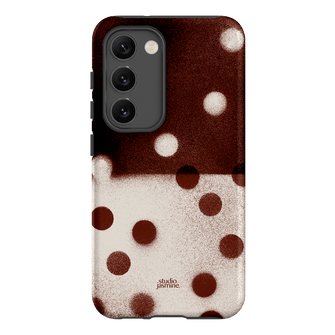 Espresso Polka Dot Printed Phone Cases Samsung Galaxy S23 / Armoured by Jasmine Dowling - The Dairy