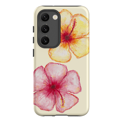 Hibiscus Flower Yellow Printed Phone Cases Samsung Galaxy S23 / Armoured by BG. Studio - The Dairy