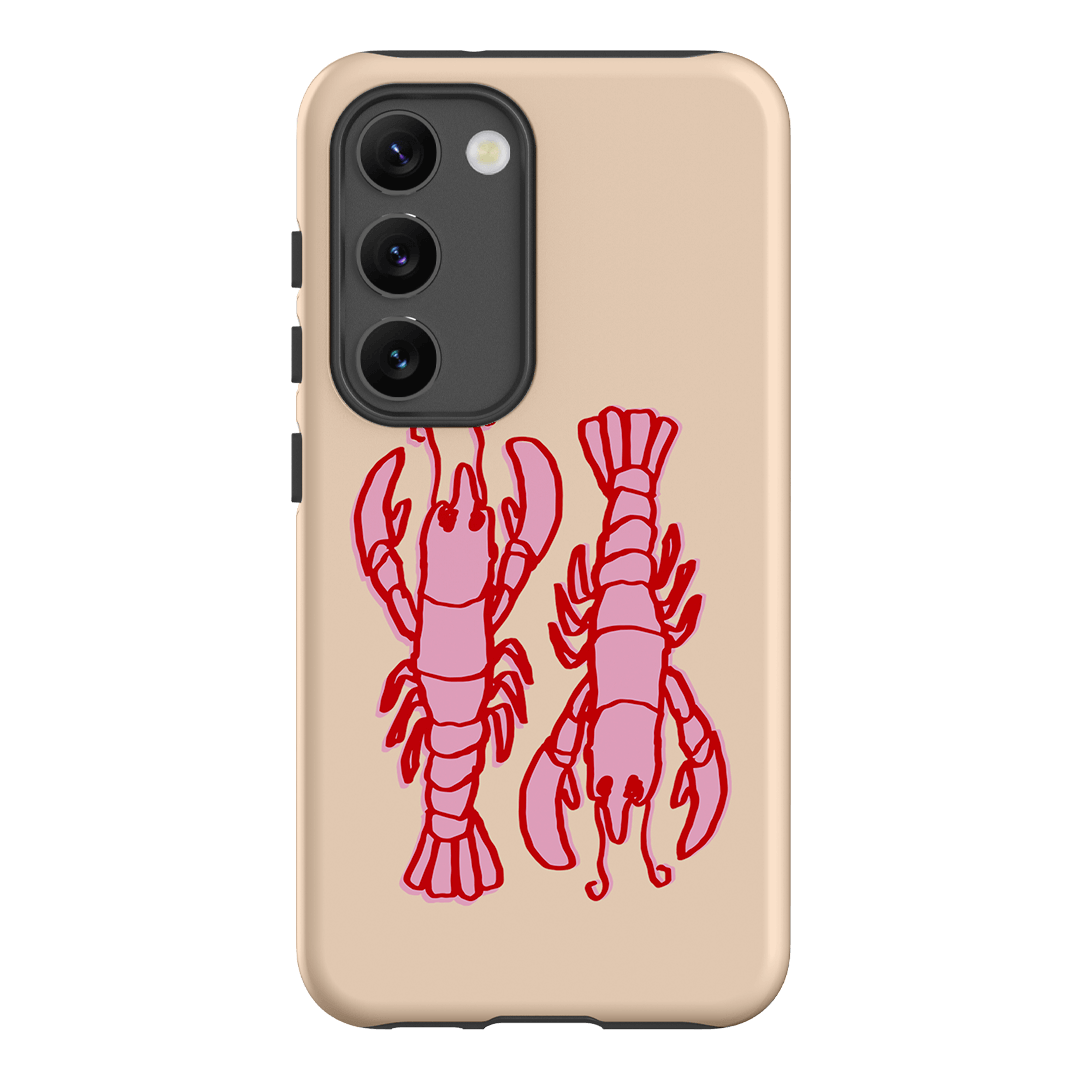 Lobster Love Peach Printed Phone Cases Samsung Galaxy S23 / Armoured by The Dairy - The Dairy