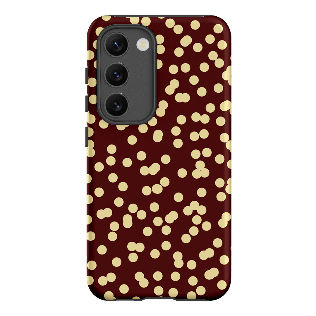 Mini Confetti Burgundy Butter Printed Phone Cases Samsung Galaxy S23 / Armoured by Veronica Tucker - The Dairy