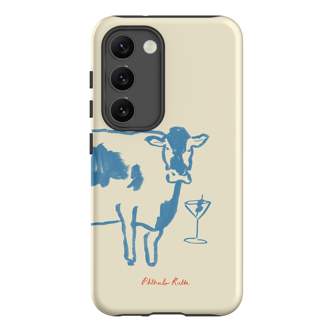 Mootini Blue Printed Phone Cases Samsung Galaxy S23 / Armoured by Phthalo Ruth - The Dairy