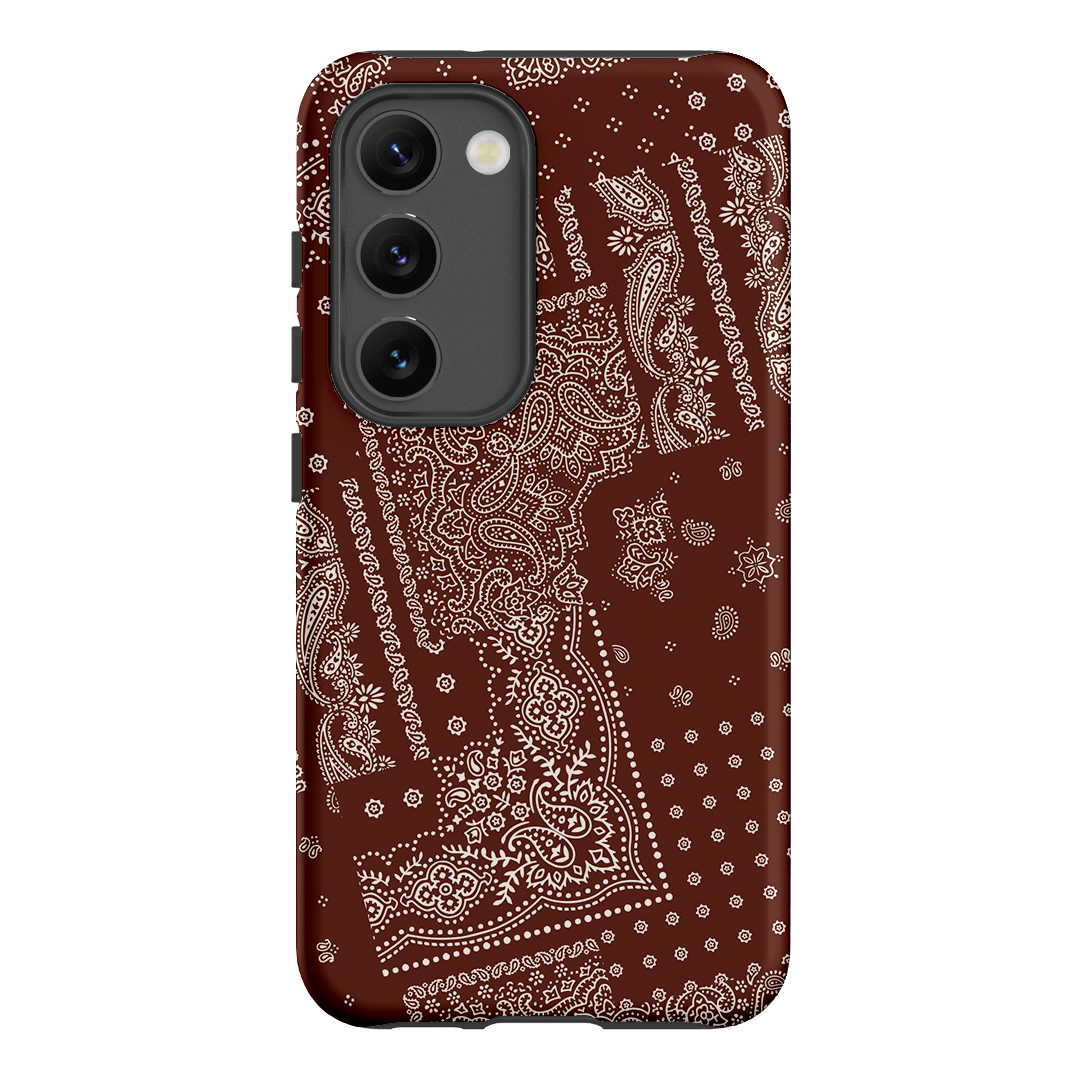 Paisley Cinnamon Printed Phone Cases Samsung Galaxy S23 / Armoured by The Dairy - The Dairy