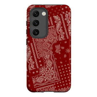 Paisley Crimson Printed Phone Cases Samsung Galaxy S23 / Armoured by The Dairy - The Dairy