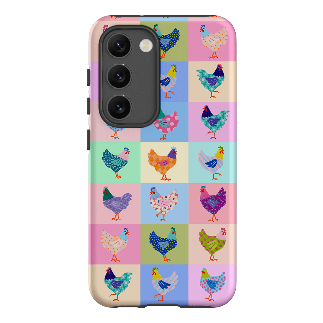 Pastel Chickens Printed Phone Cases Samsung Galaxy S23 / Armoured by Kayla Henley - The Dairy