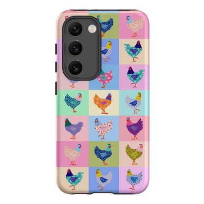Pastel Chickens Printed Phone Cases Samsung Galaxy S23 / Armoured by Kayla Henley - The Dairy