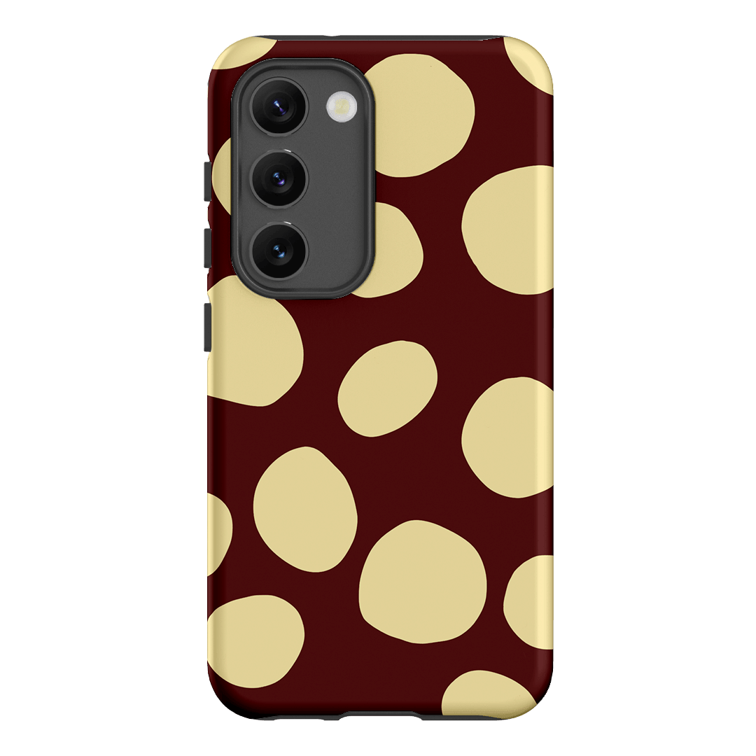 Pebbles Burgundy Butter Printed Phone Cases Samsung Galaxy S23 / Armoured by Veronica Tucker - The Dairy