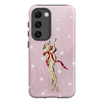 Pink Bow Hound Printed Phone Cases Samsung Galaxy S23 / Armoured by Lisa Hu - The Dairy