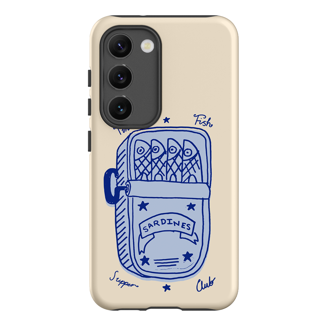 Sardine Social Blue Printed Phone Cases Samsung Galaxy S23 / Armoured by The Dairy - The Dairy