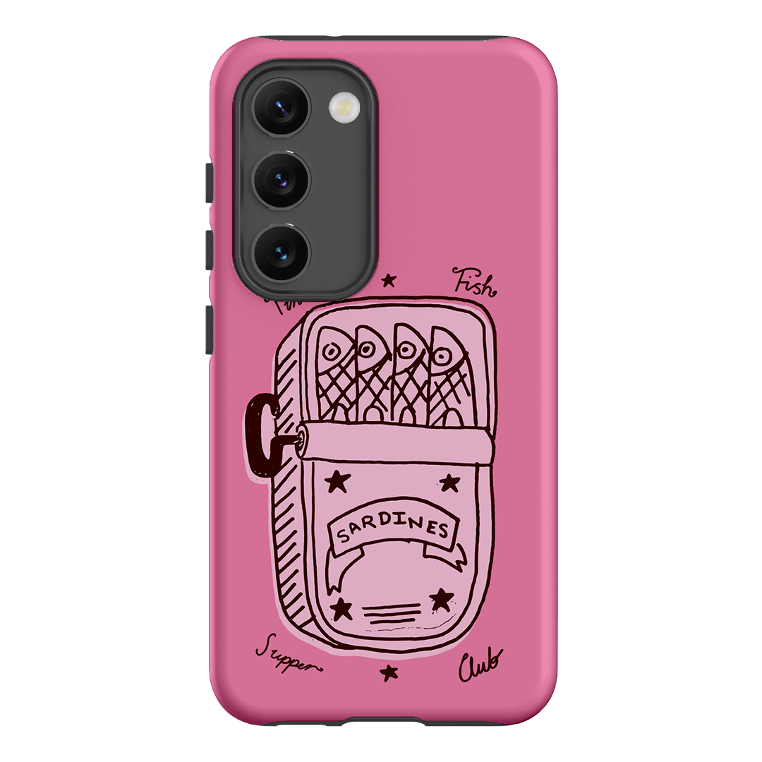 Sardine Social Pink Printed Phone Cases Samsung Galaxy S23 / Armoured by The Dairy - The Dairy