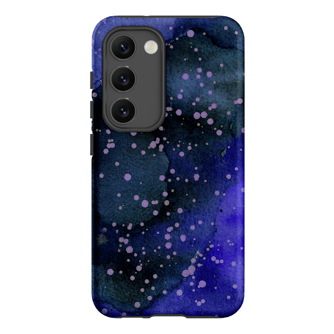 Spotty Navy Printed Phone Cases Samsung Galaxy S23 / Armoured by The Dairy - The Dairy