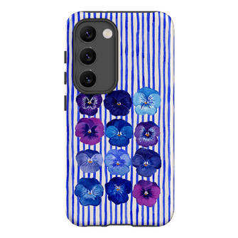 Striped Pansies Printed Phone Cases Samsung Galaxy S23 / Armoured by Kayla Henley - The Dairy