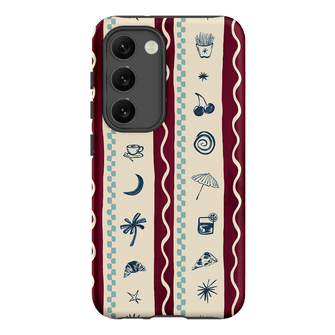 Summer Snacks Burgundy Printed Phone Cases Samsung Galaxy S23 / Armoured by Charlie Taylor - The Dairy