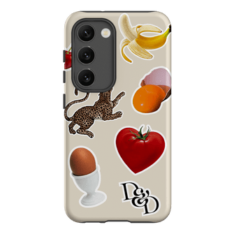 Sunday Stickers Cream Printed Phone Cases Samsung Galaxy S23 / Armoured by Desmond & Dempsey - The Dairy