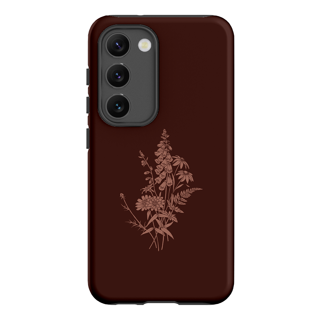 Wildflowers Mocha Printed Phone Cases Samsung Galaxy S23 / Armoured by Typoflora - The Dairy