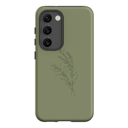 Khaki Wattle Printed Phone Cases Samsung Galaxy S23 / Armoured by Typoflora - The Dairy