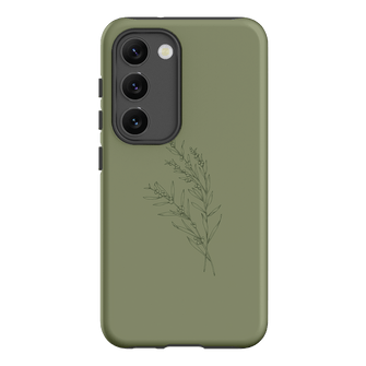 Khaki Wattle Printed Phone Cases Samsung Galaxy S23 / Armoured by Typoflora - The Dairy