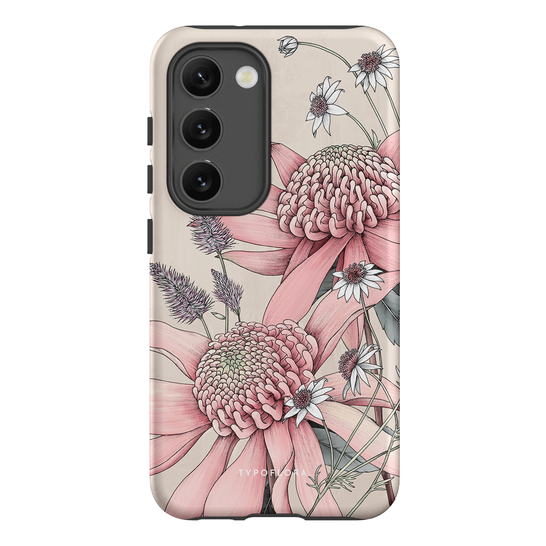 Pink Waratah Printed Phone Cases Samsung Galaxy S23 / Armoured by Typoflora - The Dairy