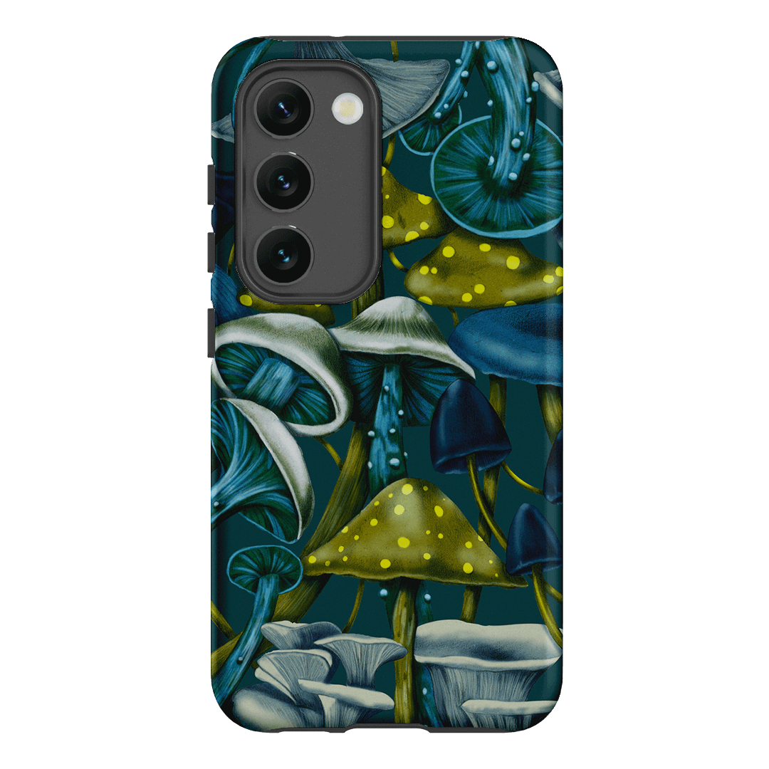 Shrooms Blue Printed Phone Cases Samsung Galaxy S23 / Armoured by Kelly Thompson - The Dairy