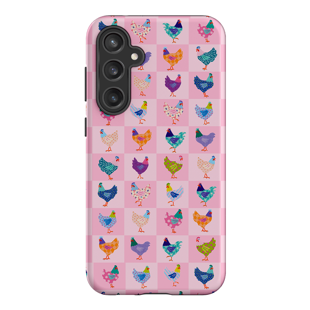 Checkered Chickens Printed Phone Cases Samsung Galaxy S23 FE / Armoured by Kayla Henley - The Dairy