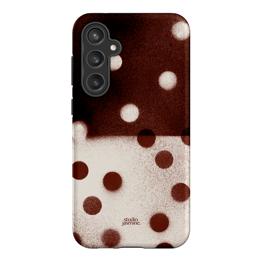 Espresso Polka Dot Printed Phone Cases Samsung Galaxy S23 FE / Armoured by Jasmine Dowling - The Dairy