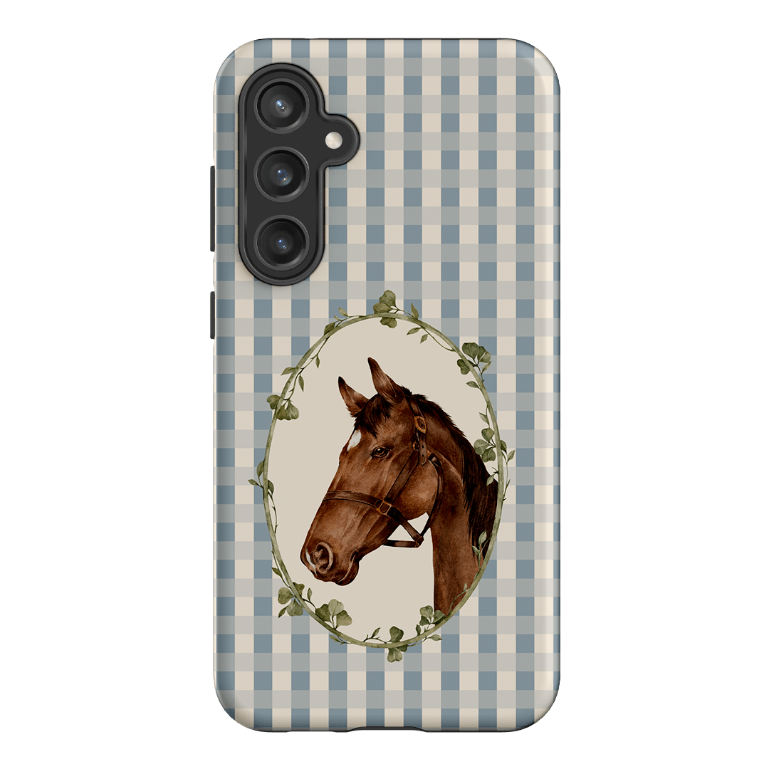 Gingham Horse Printed Phone Cases Samsung Galaxy S23 FE / Armoured by Kasiags Art - The Dairy