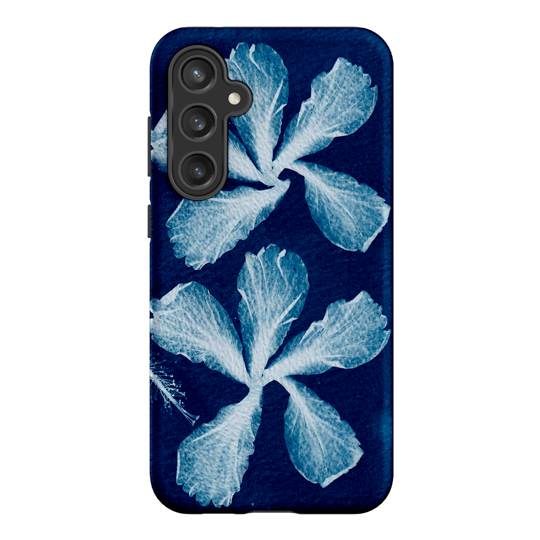 Hibiscus Cyanotype Printed Phone Cases Samsung Galaxy S23 FE / Armoured by Sally Hungerford - The Dairy