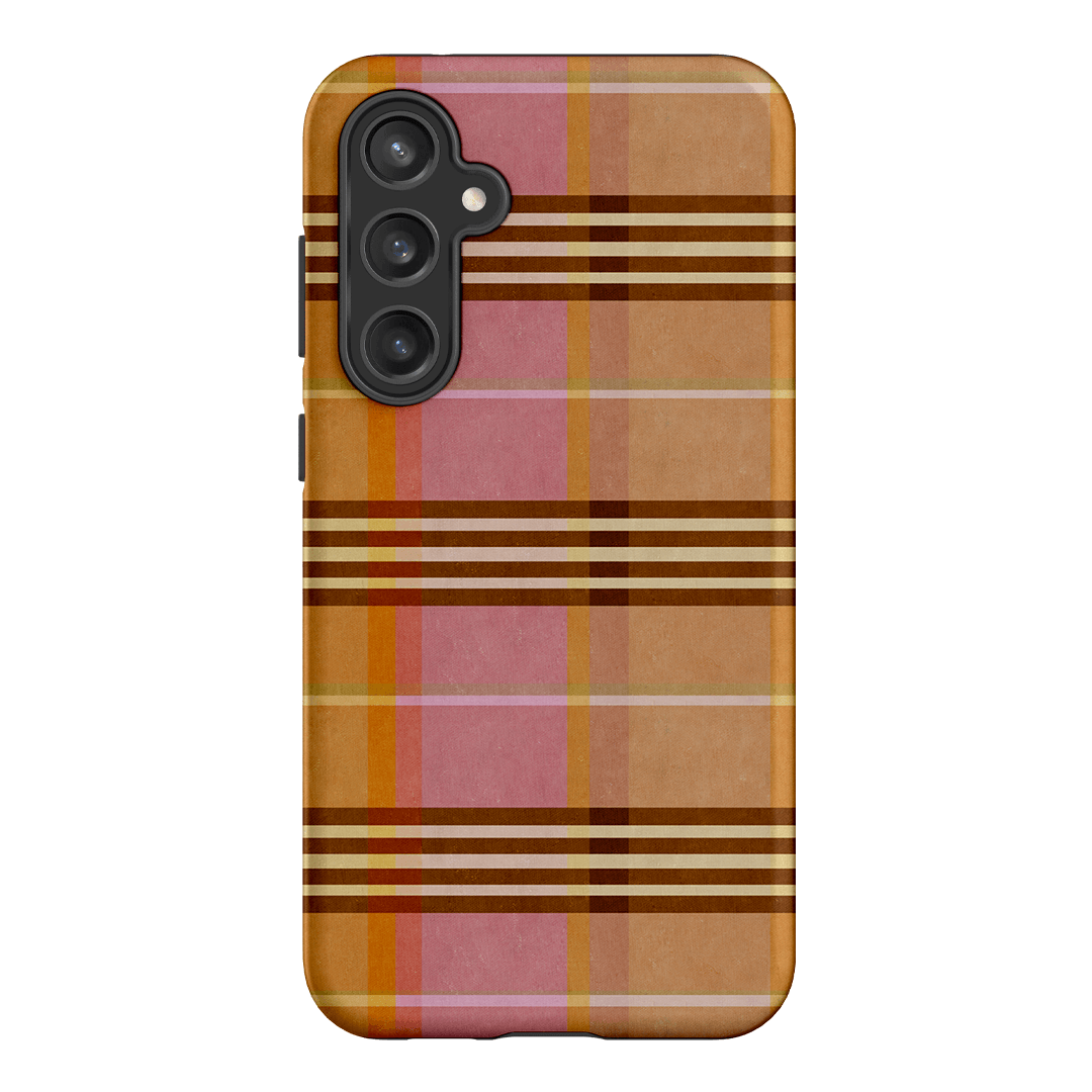 Peachy Plaid Printed Phone Cases Samsung Galaxy S23 FE / Armoured by Fenton & Fenton - The Dairy