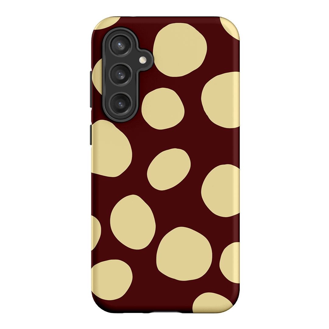 Pebbles Burgundy Butter Printed Phone Cases Samsung Galaxy S23 FE / Armoured by Veronica Tucker - The Dairy