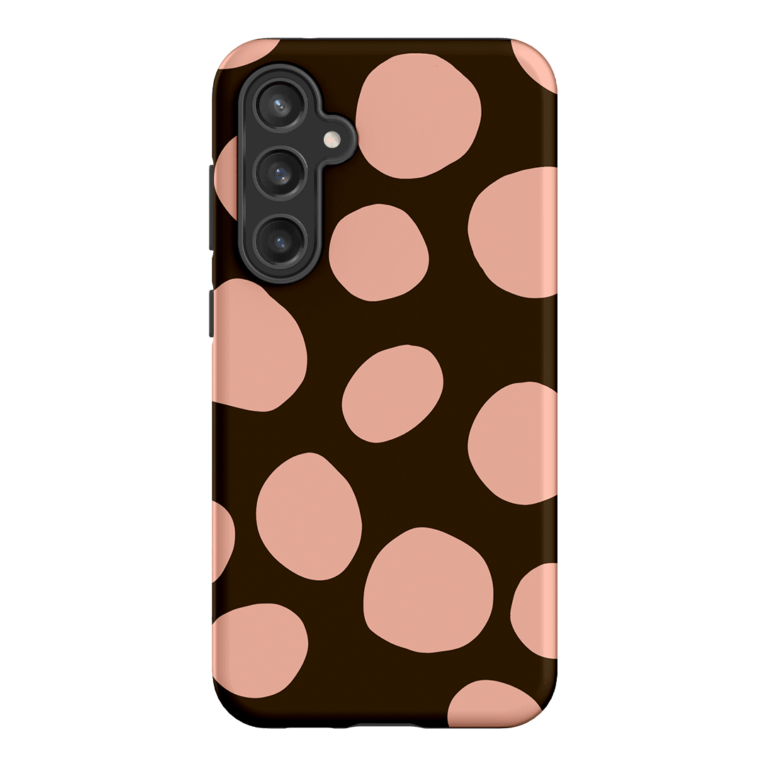 Pebbles Chocolate Pink Printed Phone Cases Samsung Galaxy S23 FE / Armoured by Veronica Tucker - The Dairy